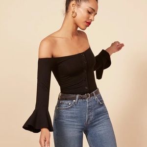 Reformation Teagan Long Sleeve Top